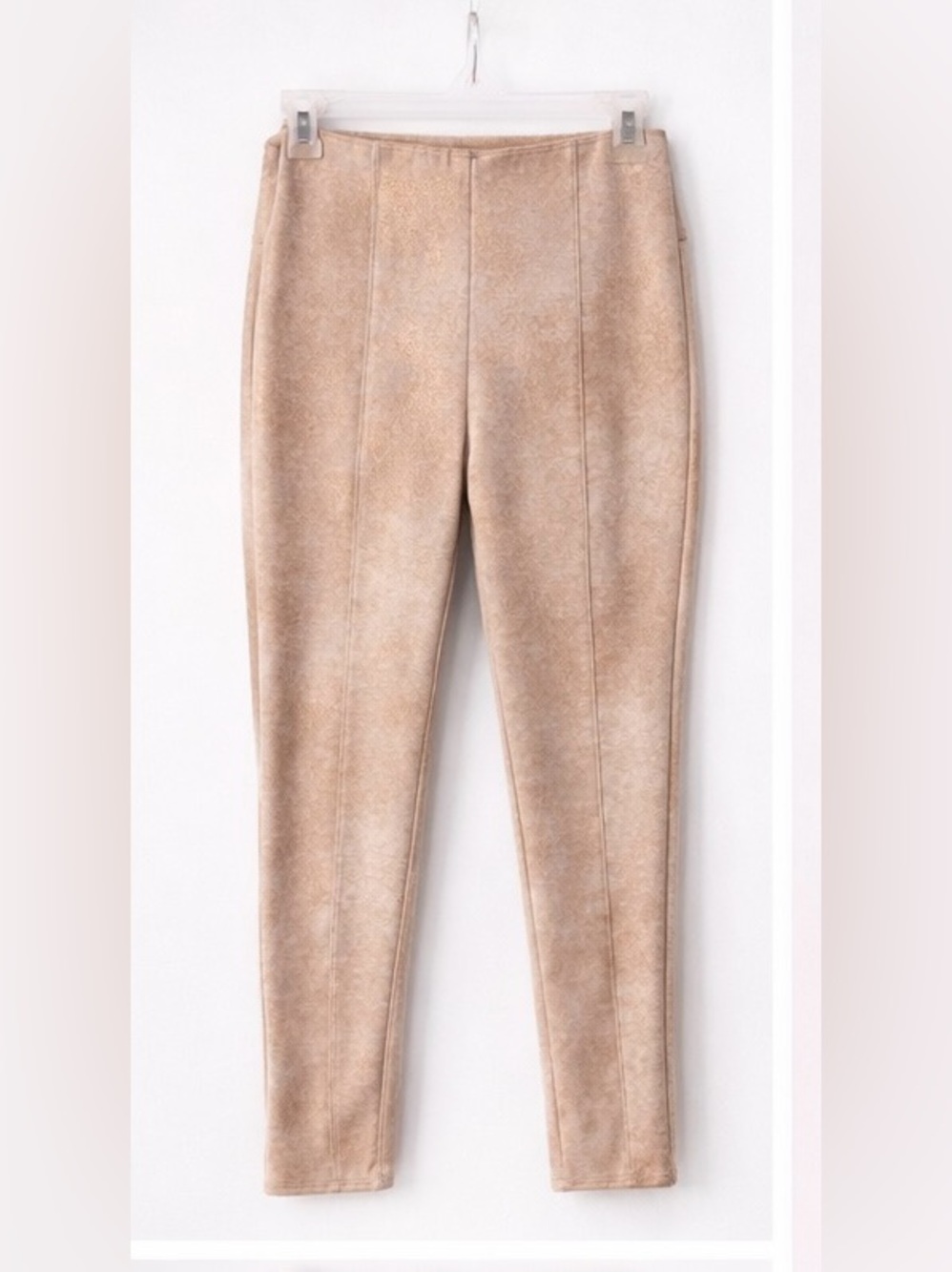 Anthropologie Faux Suede Skinny Pants | Soft Stretch |Neutral Taupe |Chic Staple